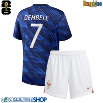 Maglie da calcio Francia Ousmane Dembele #7 Prima Maglia Bambino Mondiali 2026  Manica Corta (+ Pantaloni corti)
